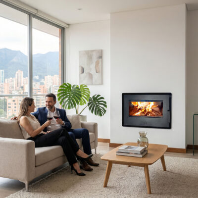 Chimenea a Leña de Empotrar Valeska Mediana